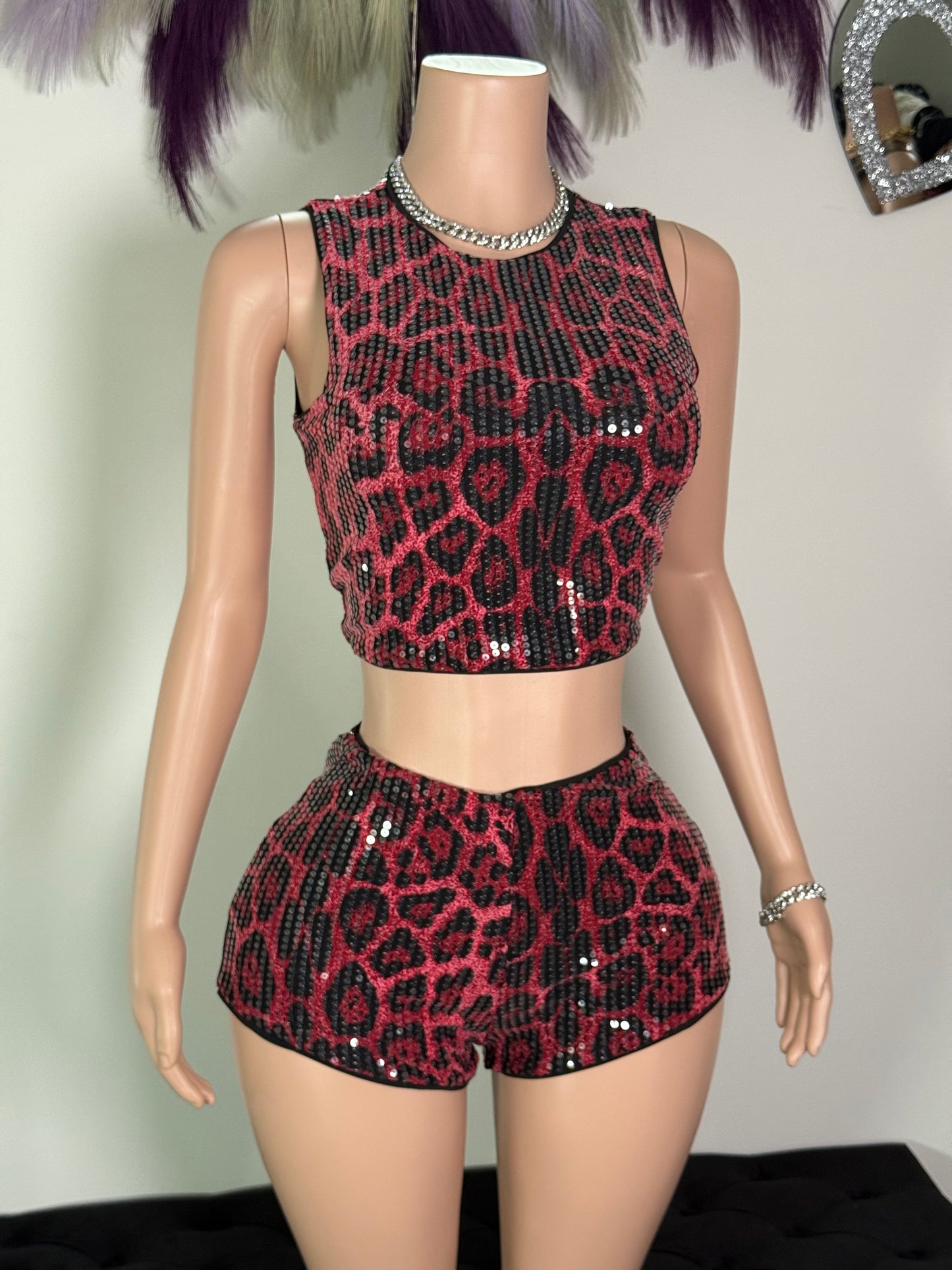 Flashy Feline Short Set