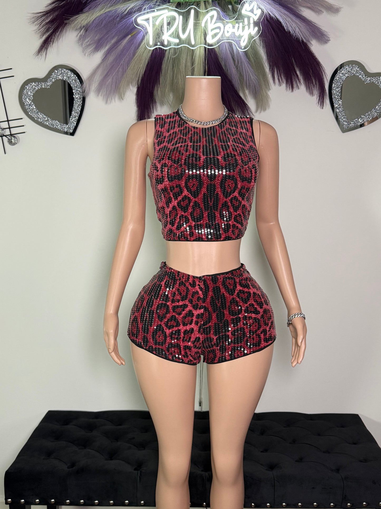 Flashy Feline Short Set