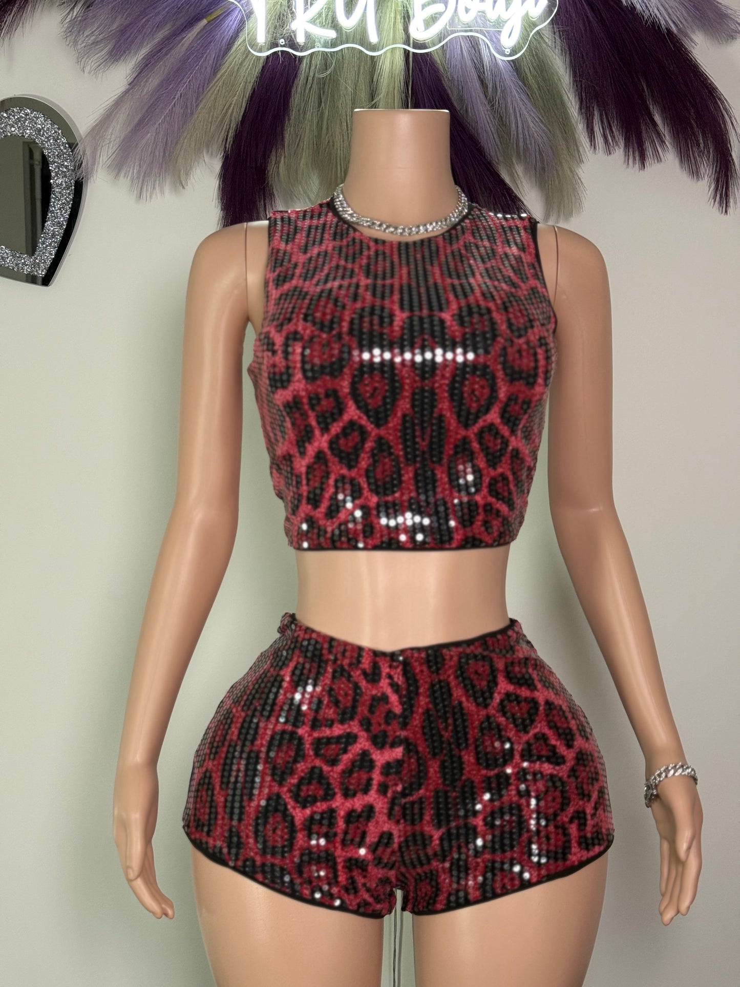 Flashy Feline Short Set