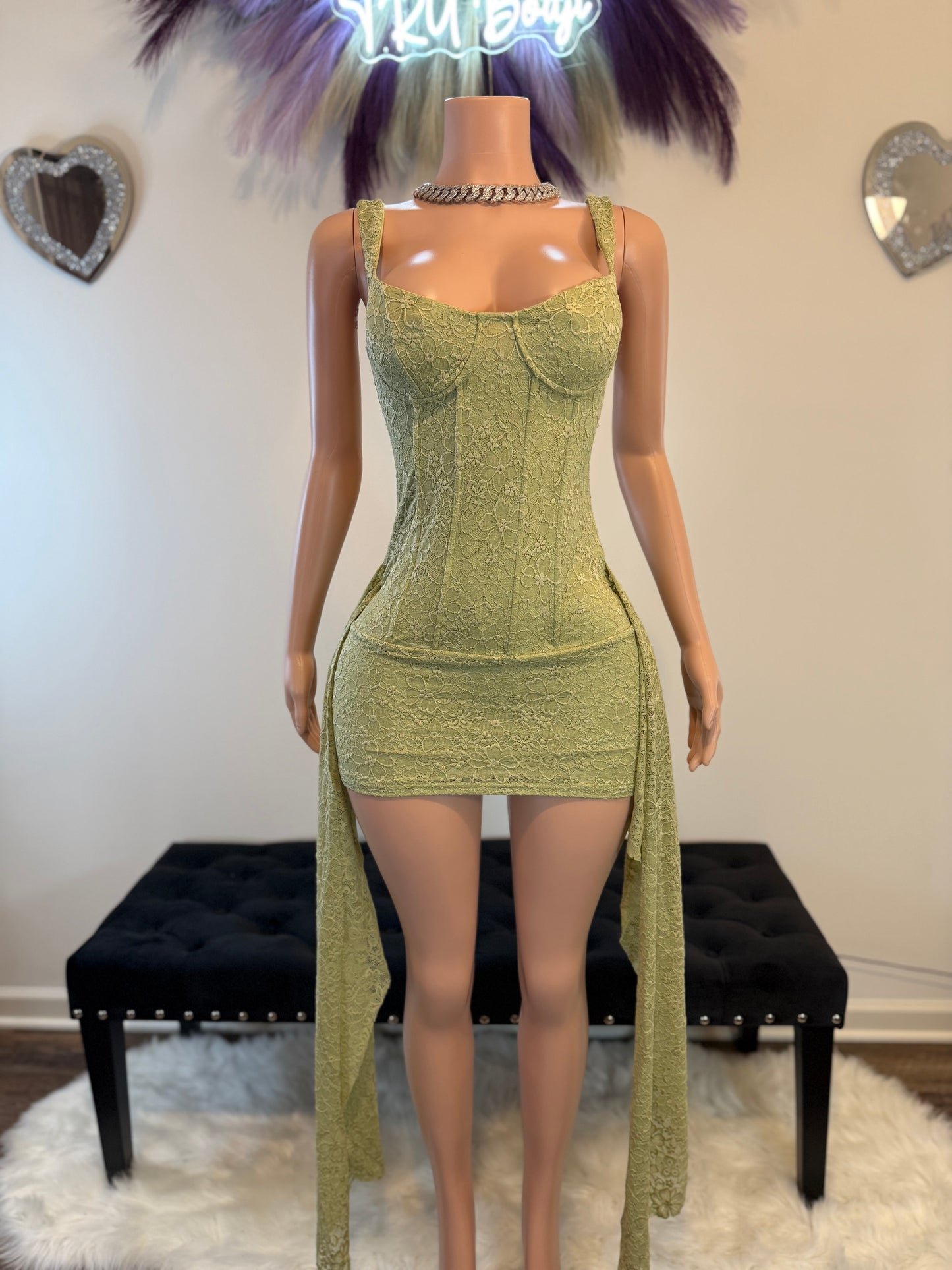 Laced Up Luxe Floral Corset Mini Dress