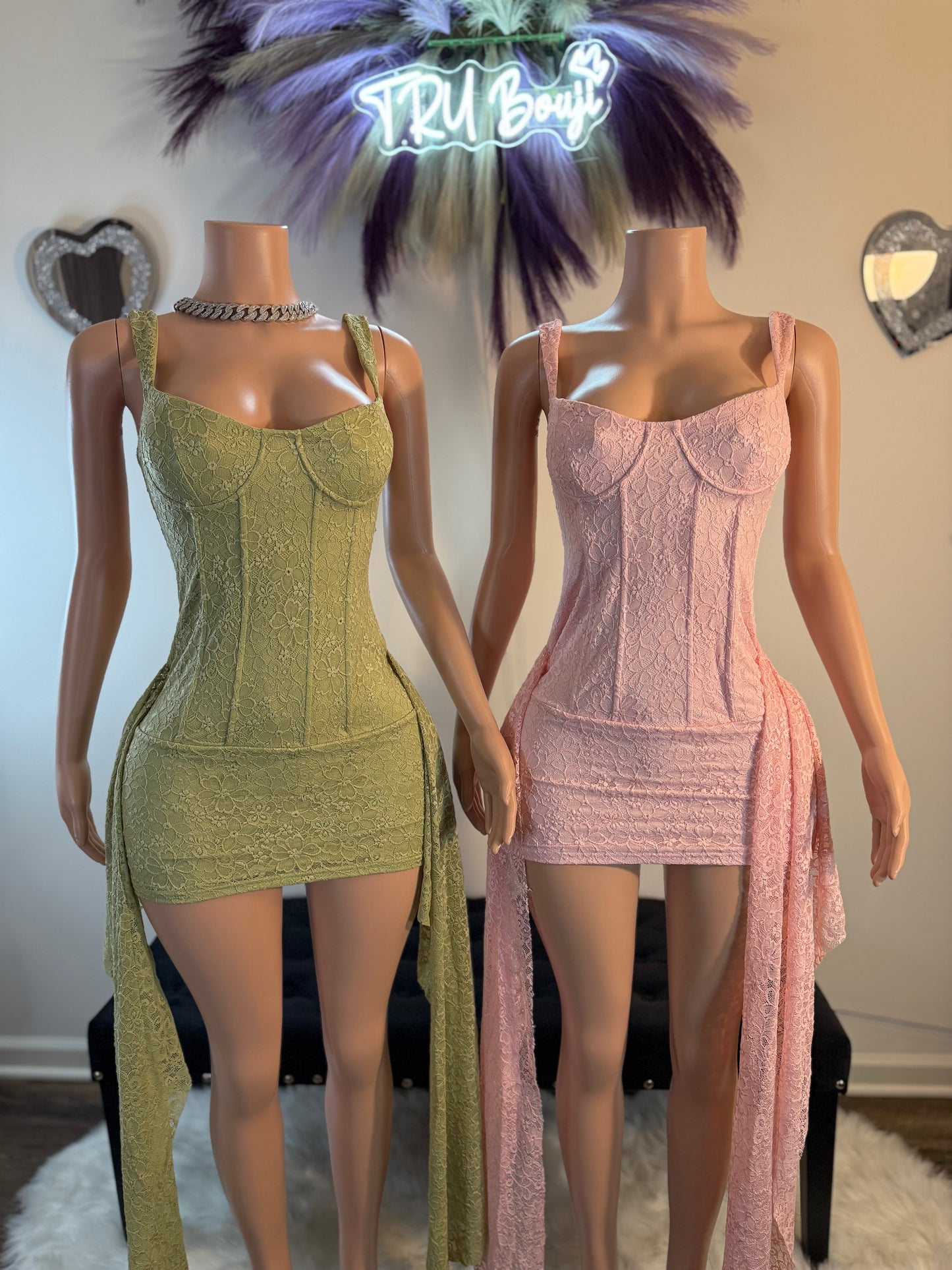Laced Up Luxe Floral Corset Mini Dress