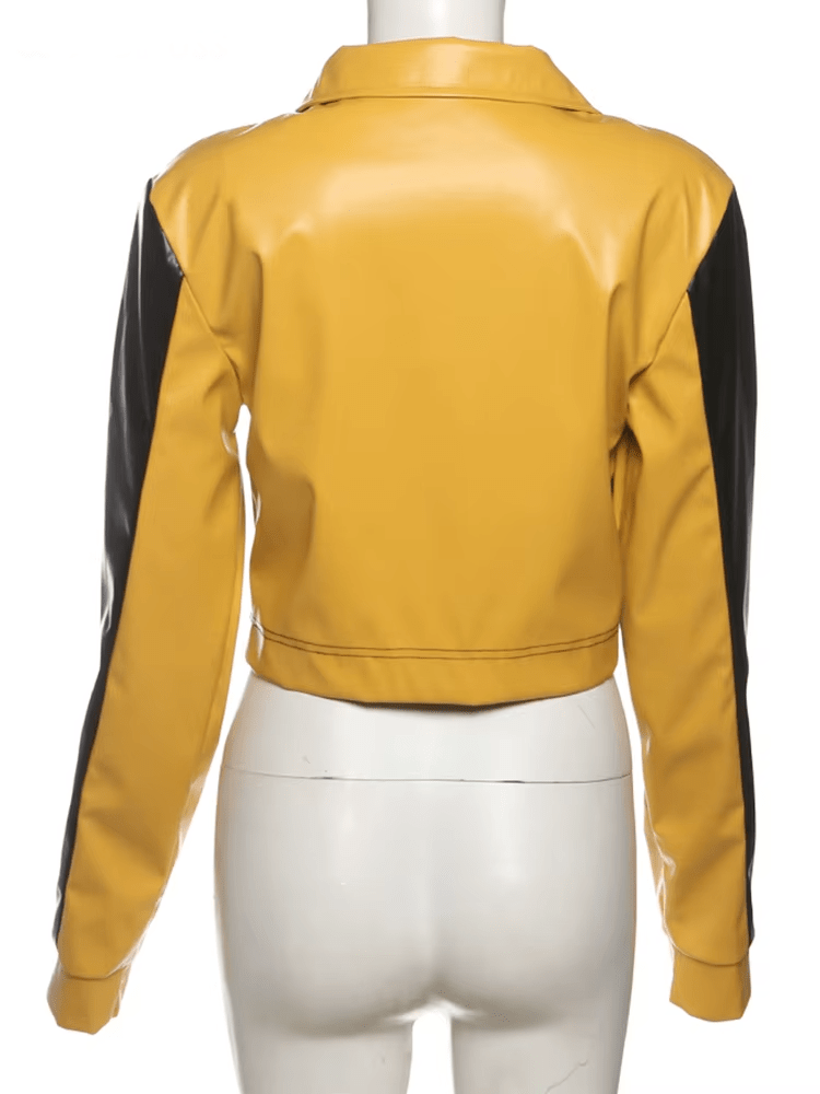 Night Racer Faux Leather Crop Jacket