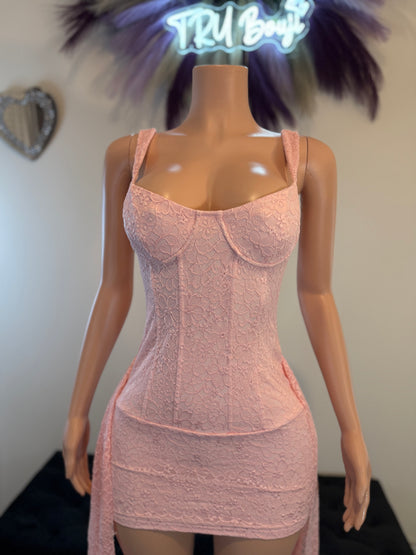 Laced Up Luxe Floral Corset Mini Dress