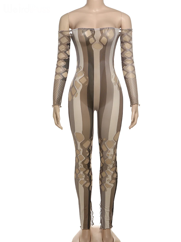 Bouji Baddies Sexy See Through Jumpsuit For Women