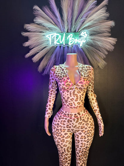 Leopard Print Baddie 2 Pc Set