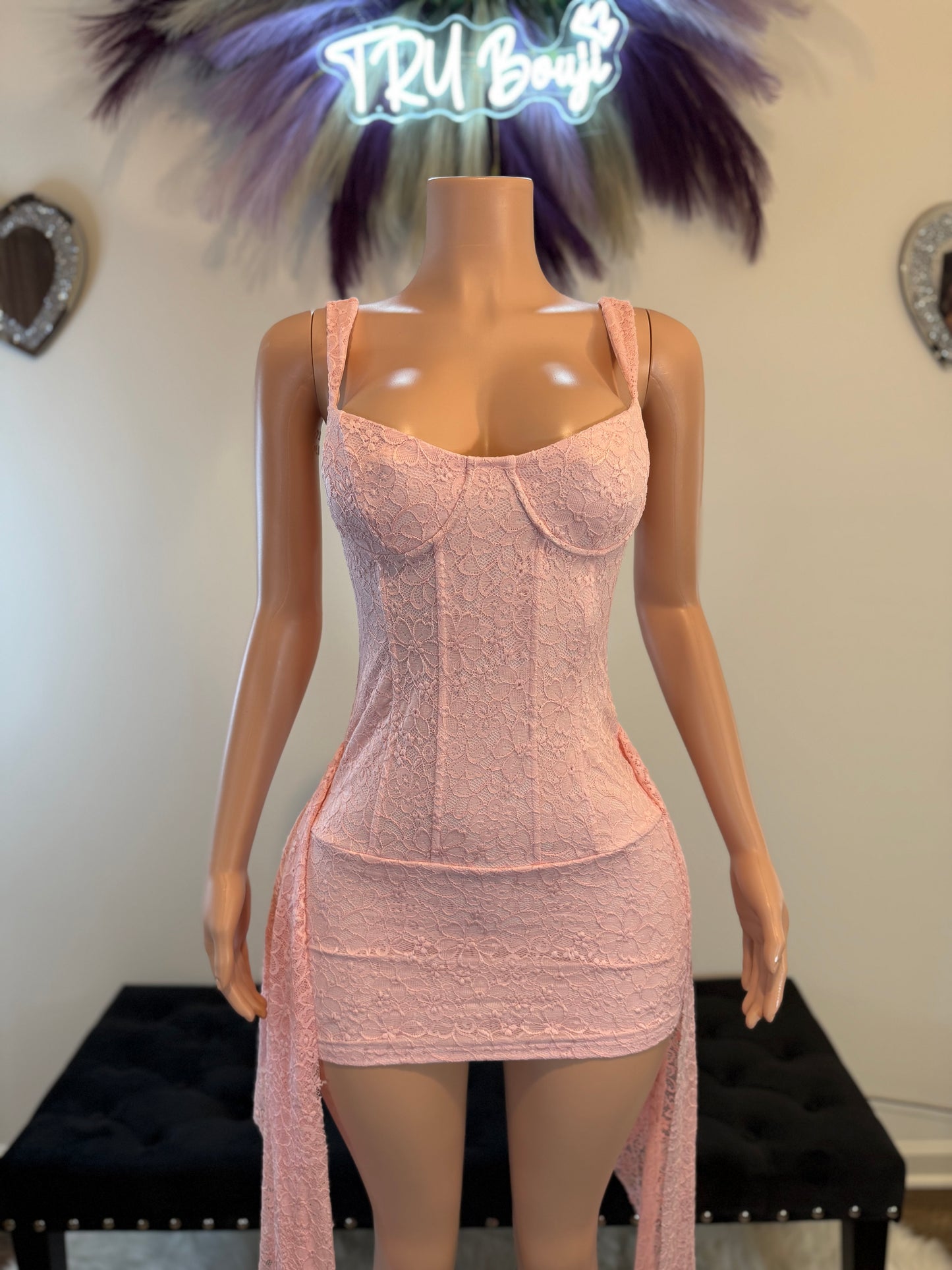 Laced Up Luxe Floral Corset Mini Dress