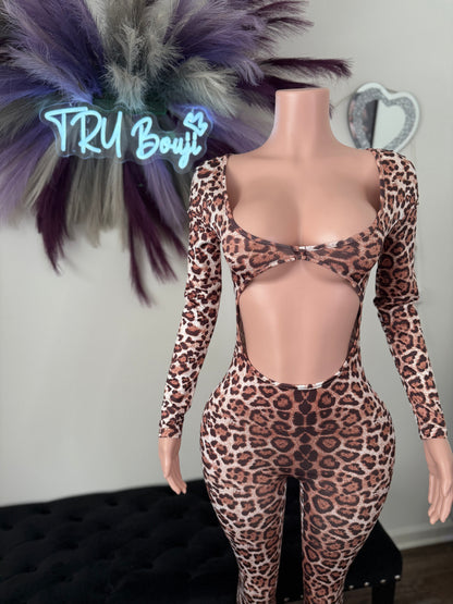 Savage Wild Leopard Jumpsuit