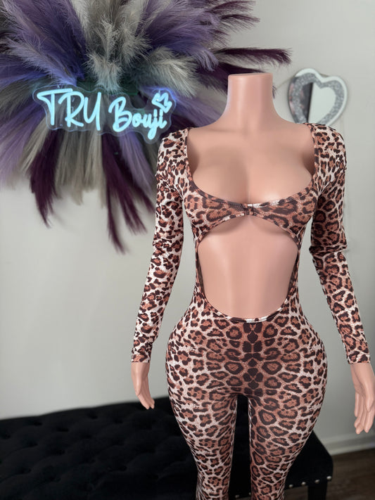 Savage Wild Leopard Jumpsuit