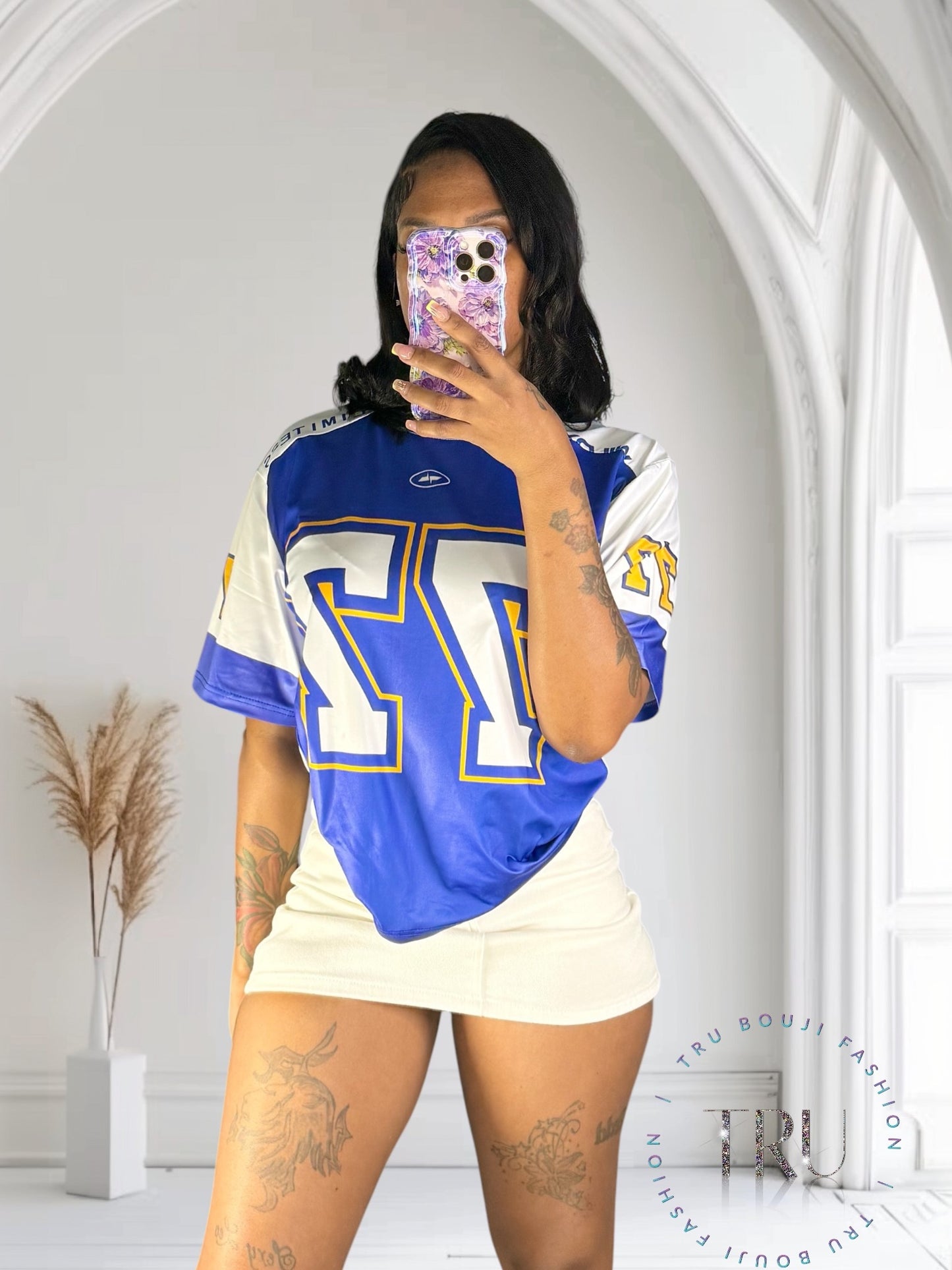 BluePrint Jersey Two Piece Mini Skirt Set