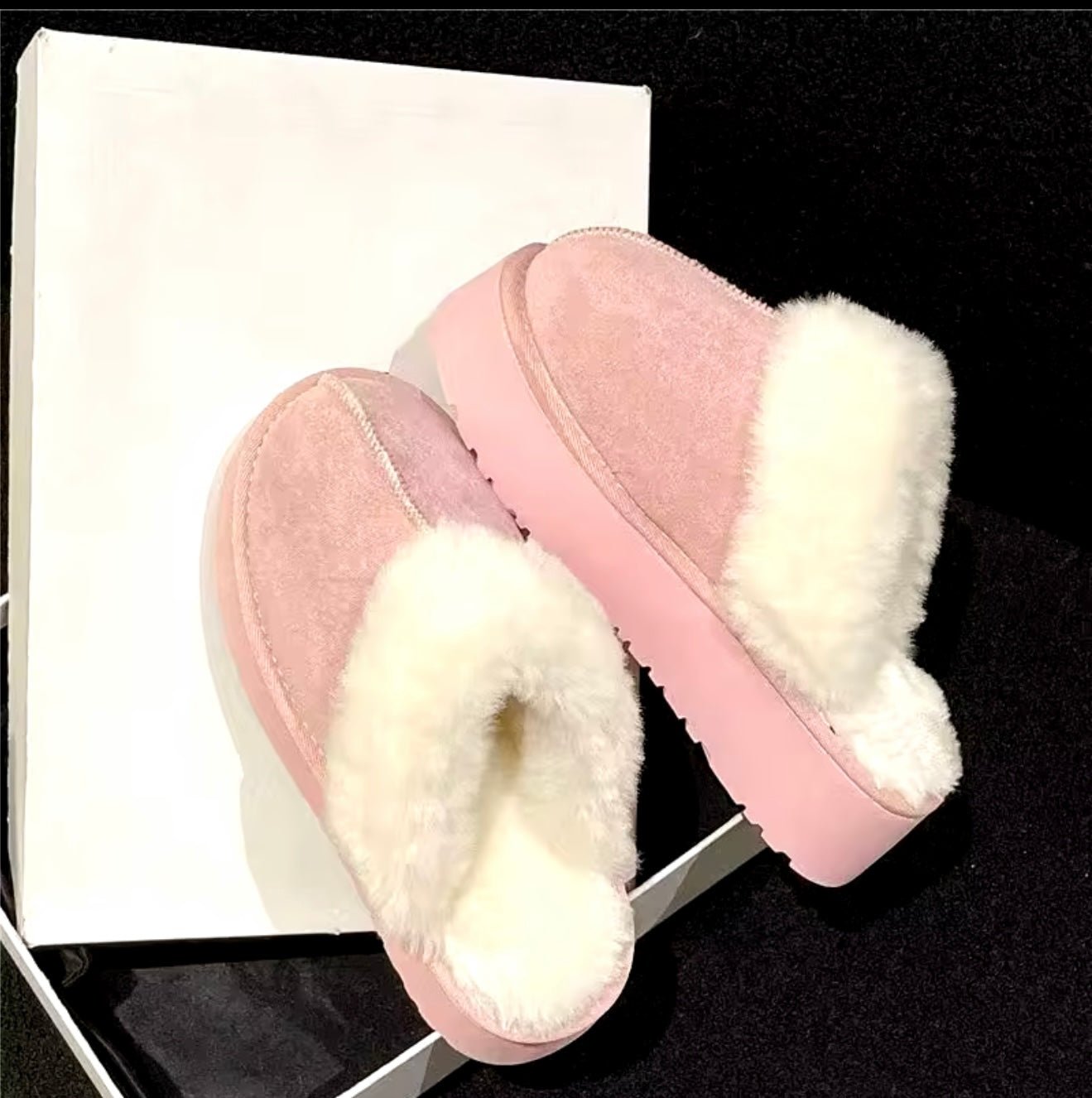 Platform Fur Slippers ** PRE-ORDER**