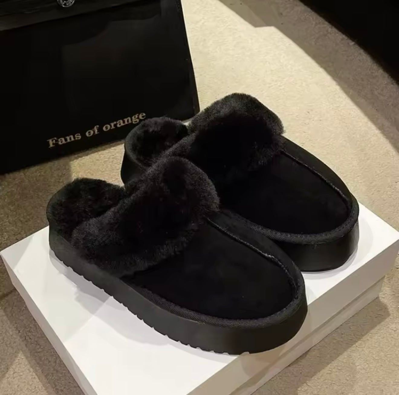 Platform Fur Slippers ** PRE-ORDER**