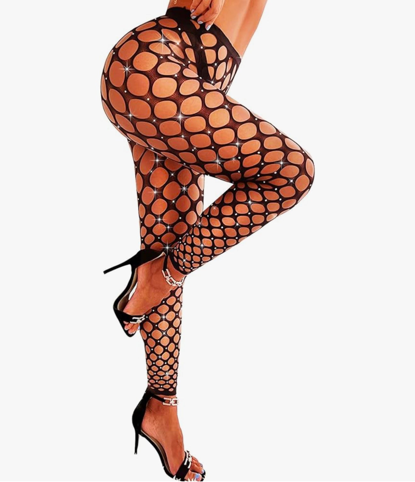 Bouji Rhinestone Sparkle Fishnet Stockings