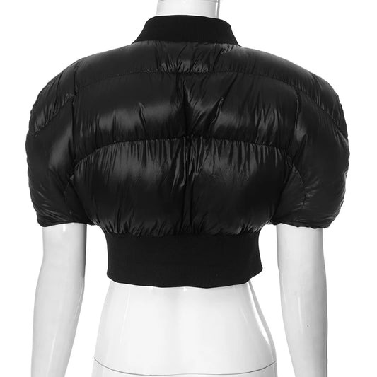 Midnight Hipster Zip Puff Jacket