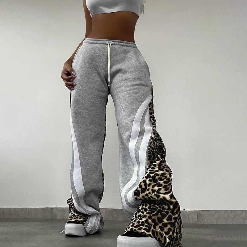 Love For Leopard Drawstring 2 Piece Pant Set