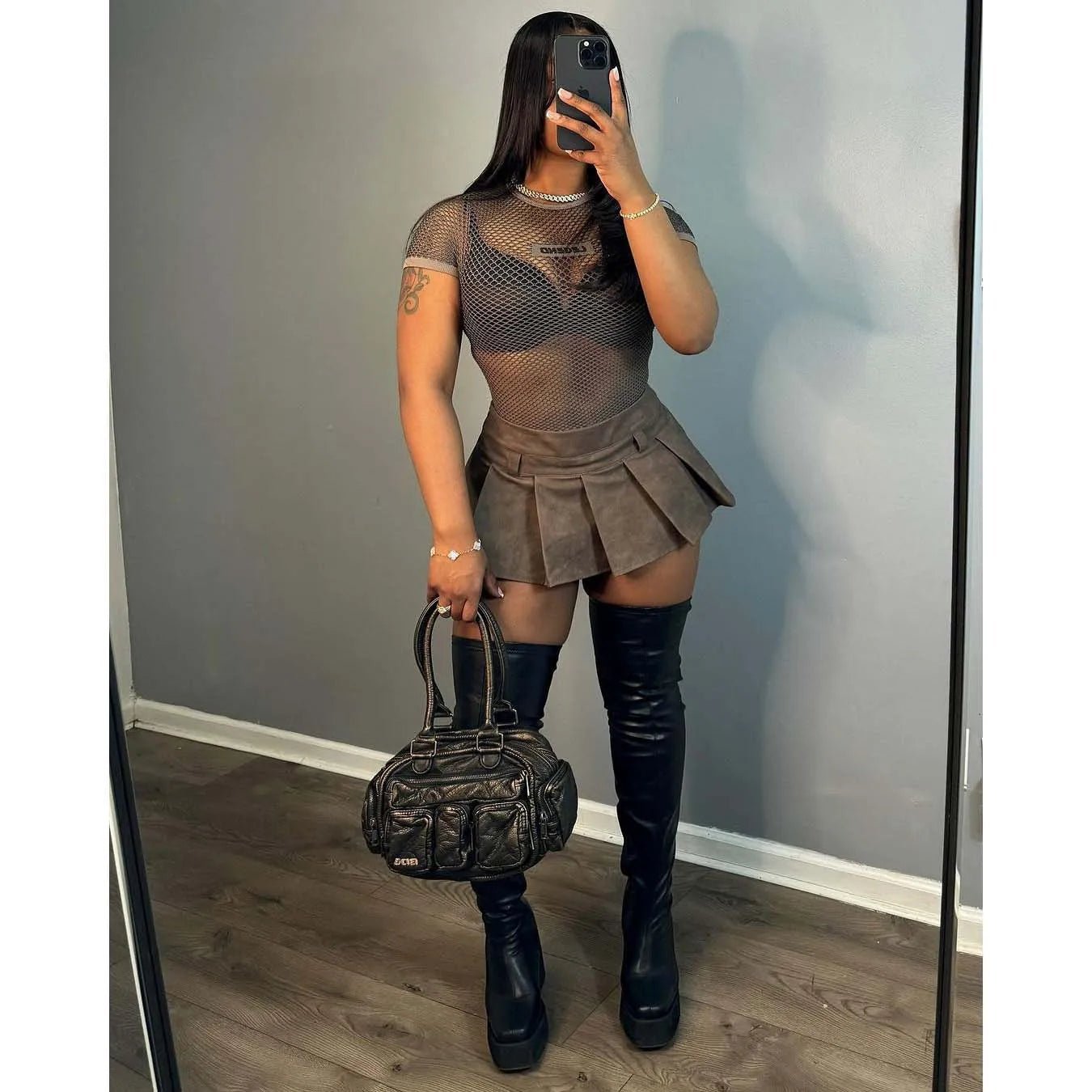 Love a Cute Leather Mini Skirt