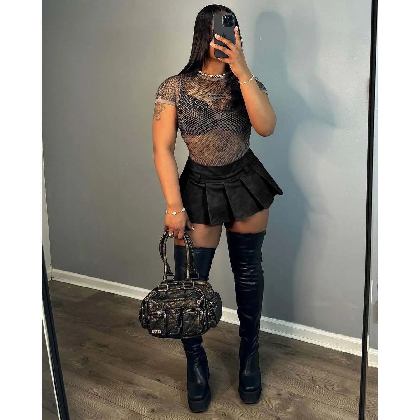 Love a Cute Leather Mini Skirt