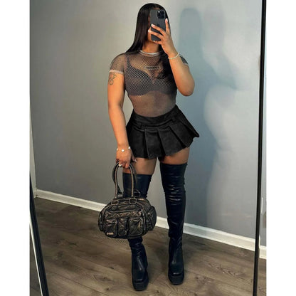 Love a Cute Leather Mini Skirt