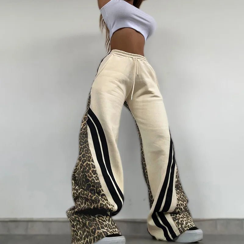 Love For Leopard Drawstring 2 Piece Pant Set