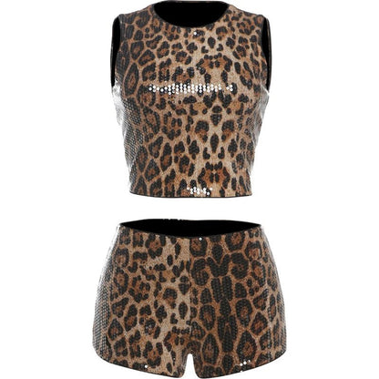 Leopard Queen Sequin Set