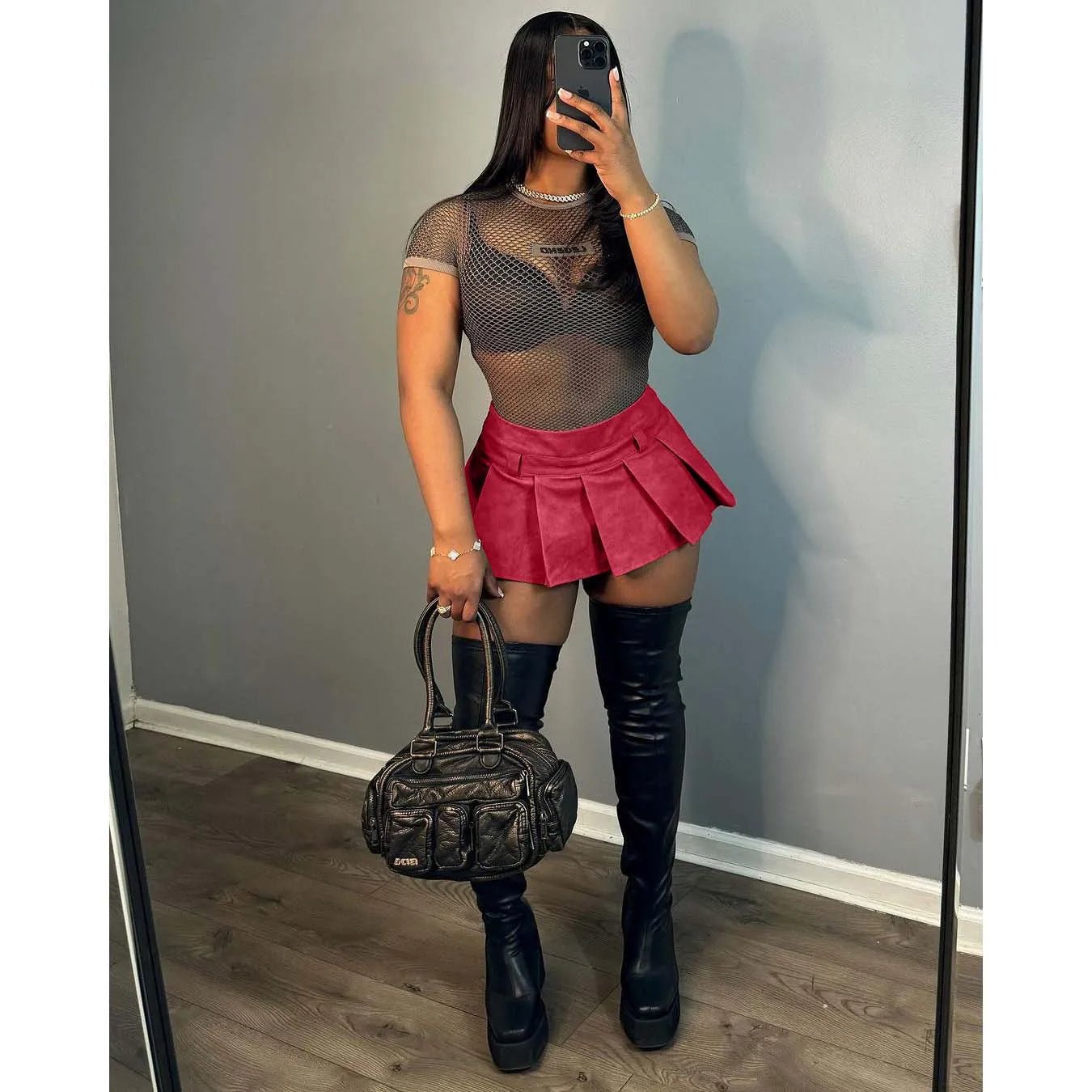 Love a Cute Leather Mini Skirt