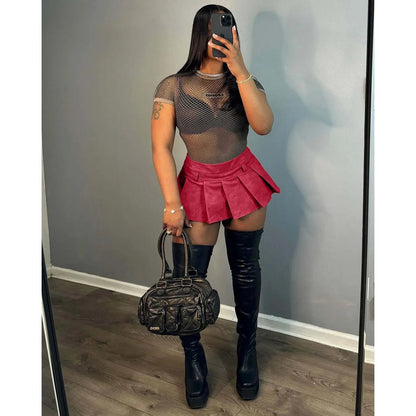 Love a Cute Leather Mini Skirt