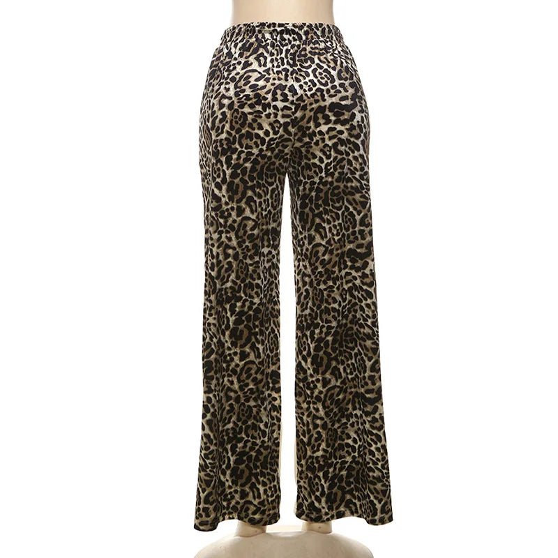 Love For Leopard Drawstring 2 Piece Pant Set