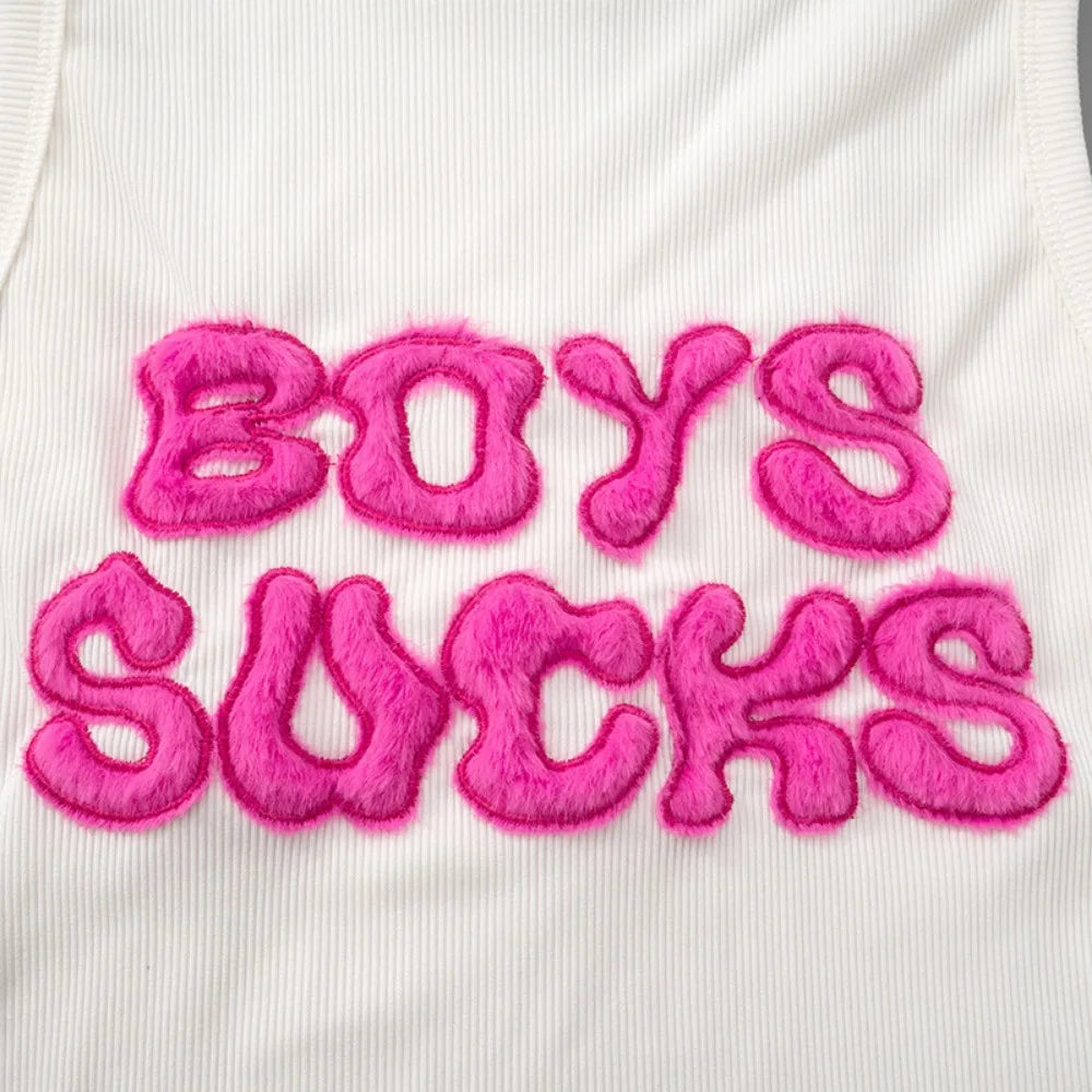 Boys Suck Hot Girl Crop Tank Top