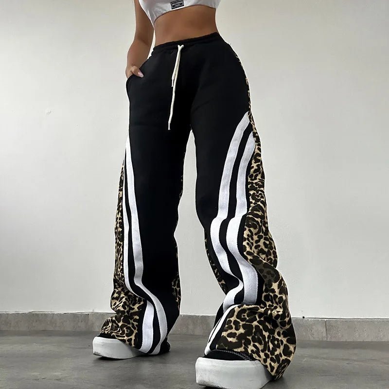 Love For Leopard Drawstring 2 Piece Pant Set