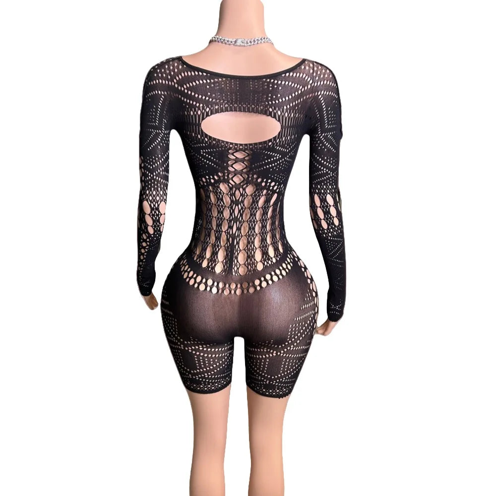 Black Out Sexy Mesh See Though Bodycon