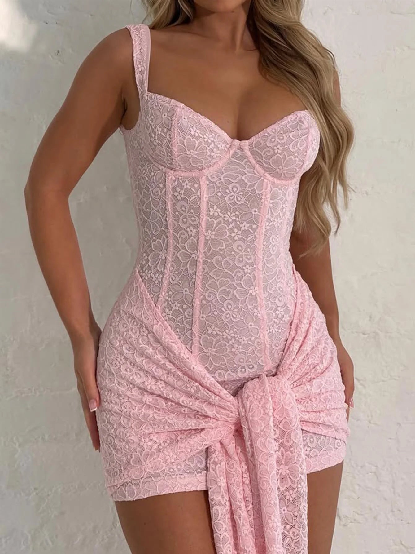 Laced Up Luxe Floral Corset Mini Dress