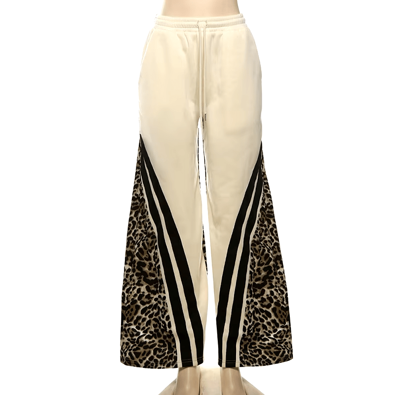 Love For Leopard Drawstring 2 Piece Pant Set